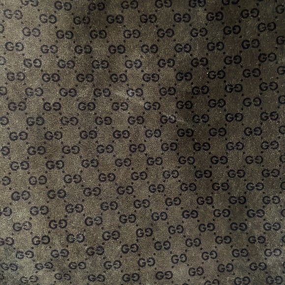 Gucci Monogram Suede Pouch / Purse - Picture 2 of 4